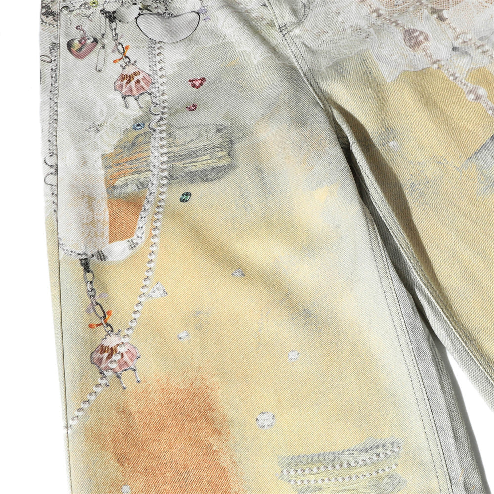 Punk Chain 3D Print Wide Leg Denim Pants – same ANTHEM. Soulmate Streetwear