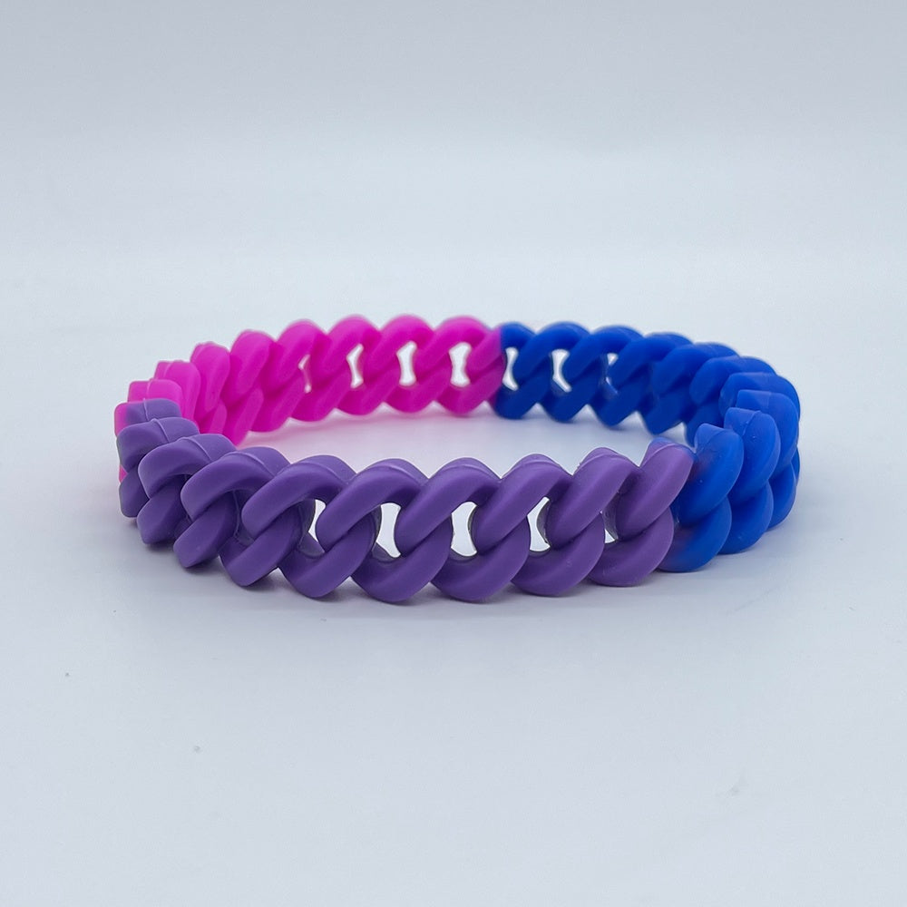 Rainbow Twist Silicone Bracelet – same ANTHEM. Unisex Soulmate Streetwear - Rainbow - Bag