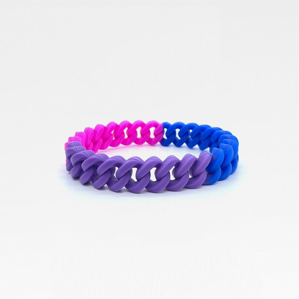 Rainbow Twist Silicone Bracelet – same ANTHEM. Unisex Soulmate Streetwear - Rainbow - Bag