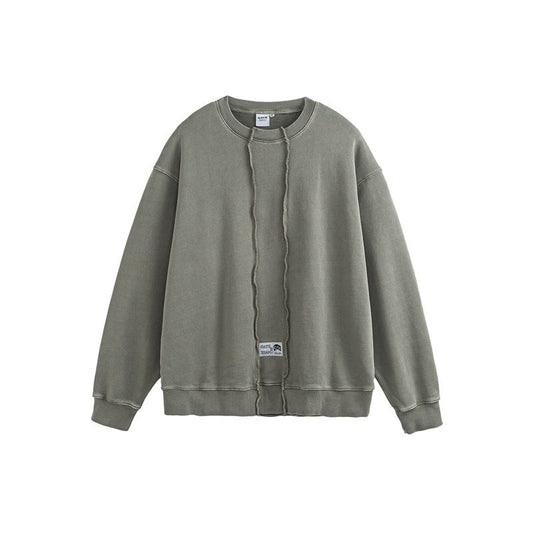 Raw Edge Crew Neck Sweatshirt – Soulmate Streetwear for Men | same ANTHEM - Light Green / M