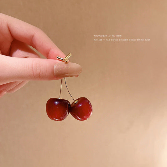 Red Cherry Drop Earrings – Poetic Soulmate Jewellery | same ANTHEM. - Golden