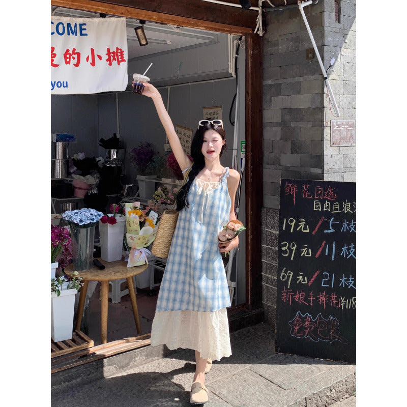 Red Plaid Two-Piece Strapless Dress Women | Vacation & Date Night | same ANTHEM.