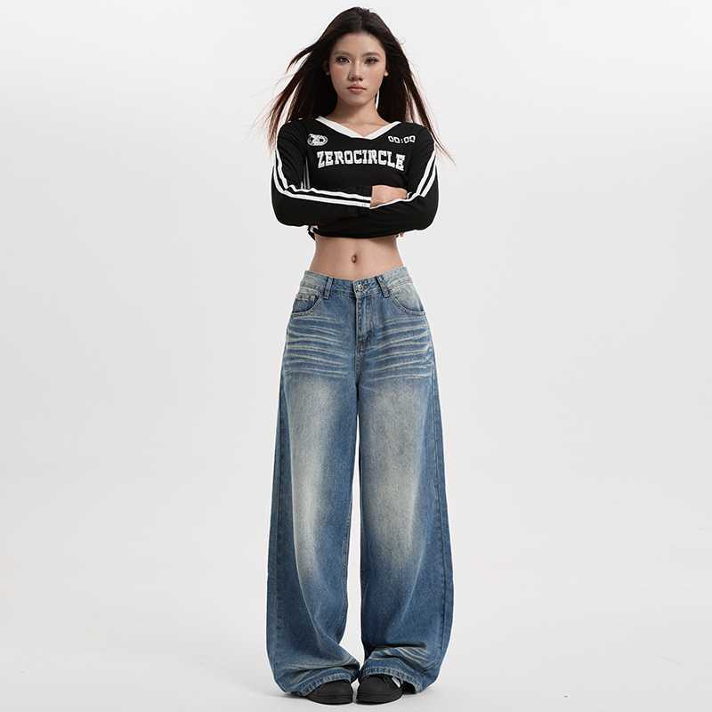 Retro Baggy Jeans - Casual Streetwear Vibes | same ANTHEM - Retro Blue Trousers / 3XL - Pants