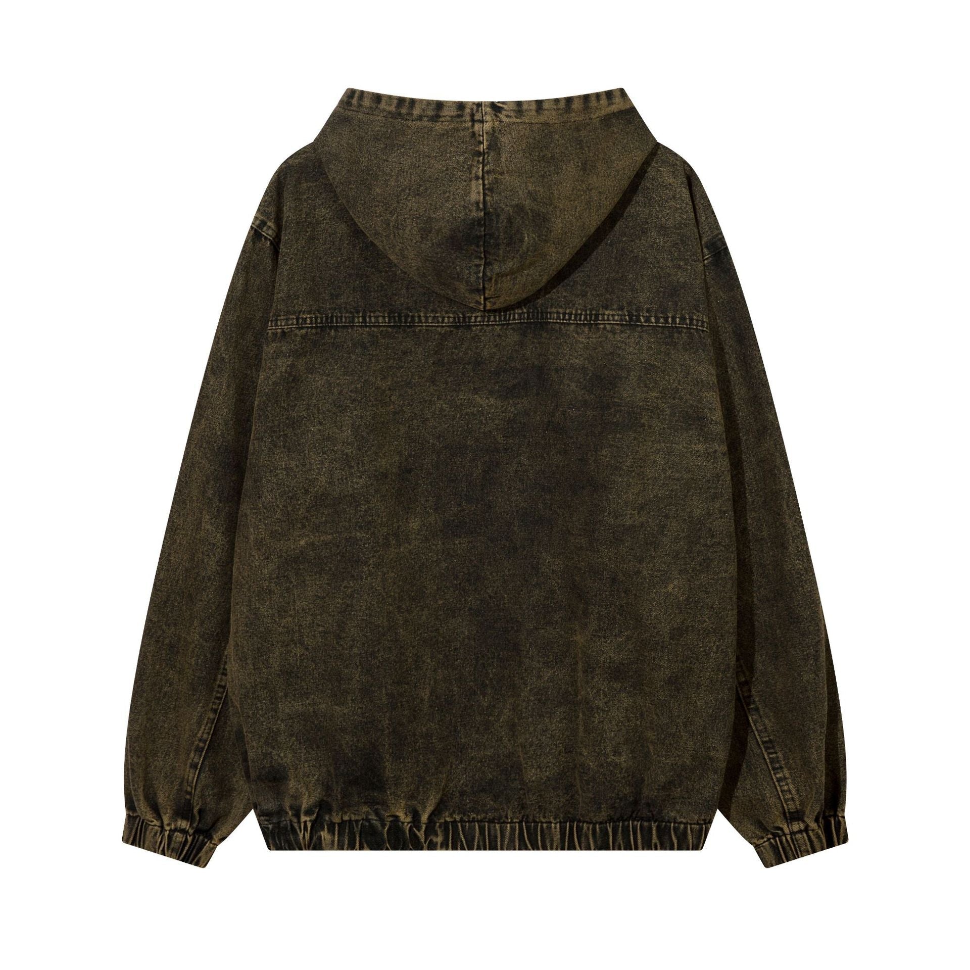 Retro Washed Distressed Hooded Sweater For Men