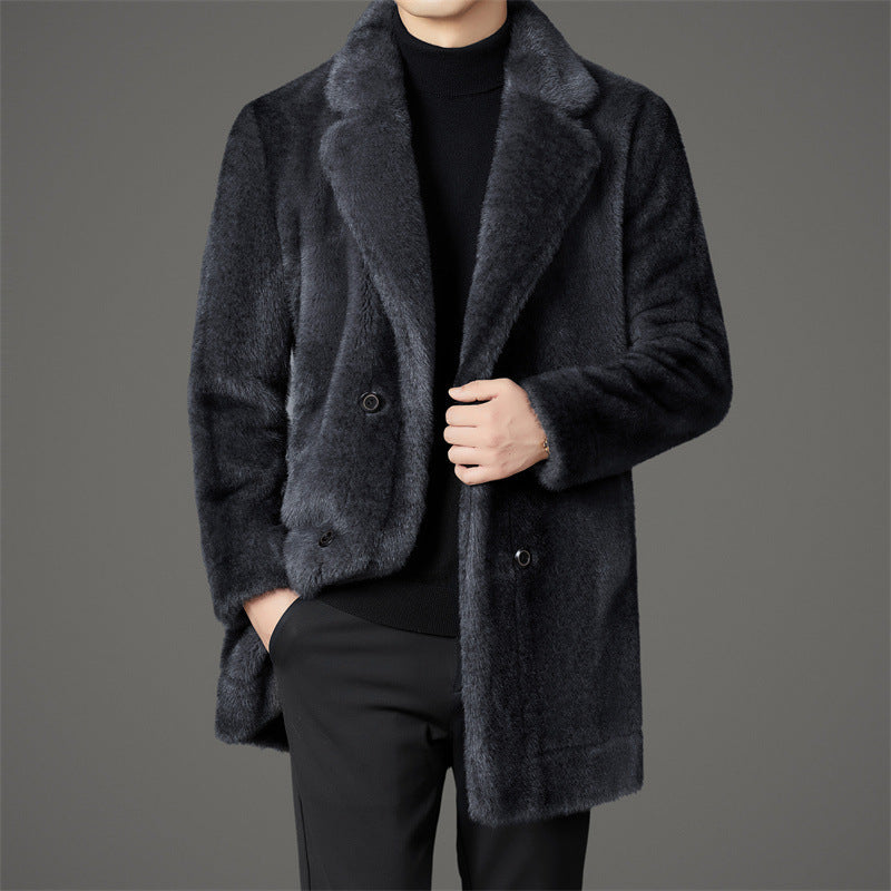 Reversible Mink Fur Coat for Men | same ANTHEM. Soulmate Streetwear - Gray / 170 L