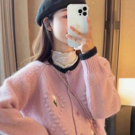 Romantic Boho Embroidered Flower Cardigan Coat for Women – Vintage Chic Outerwear for Lovers & Soulmates | same ANTHEM