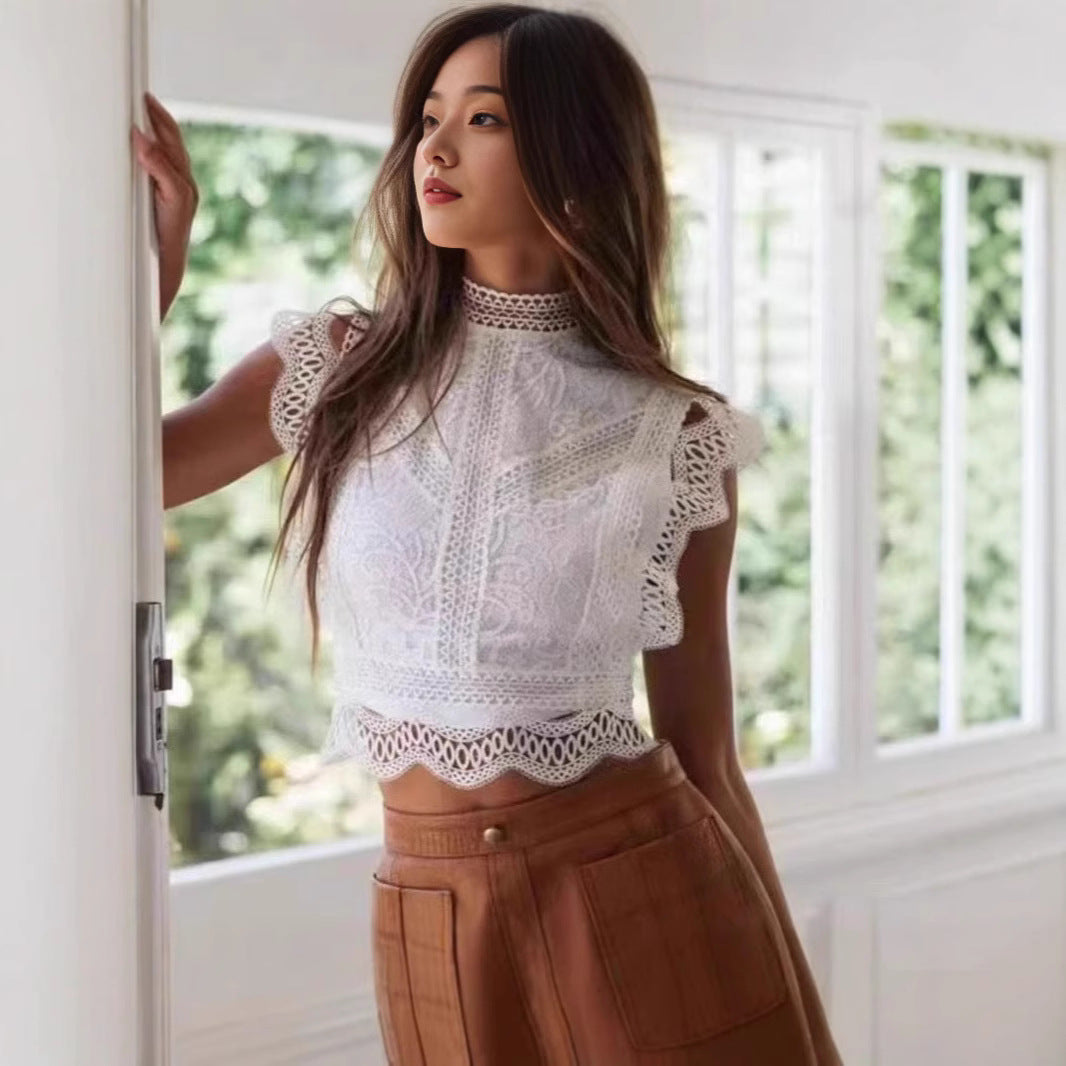 Romantic Boho Top Women | Elegant Solid Color Streetwear | same ANTHEM - White / S