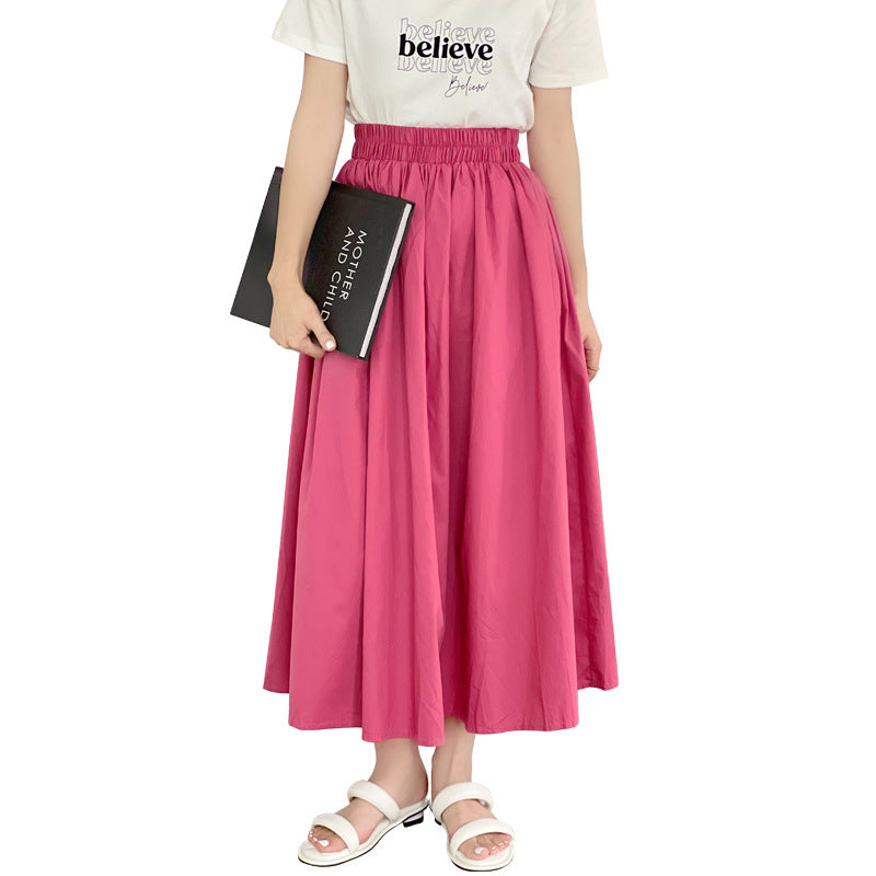 Romantic Cotton Pleated Swing Skirt – same ANTHEM - Plum colored / One size
