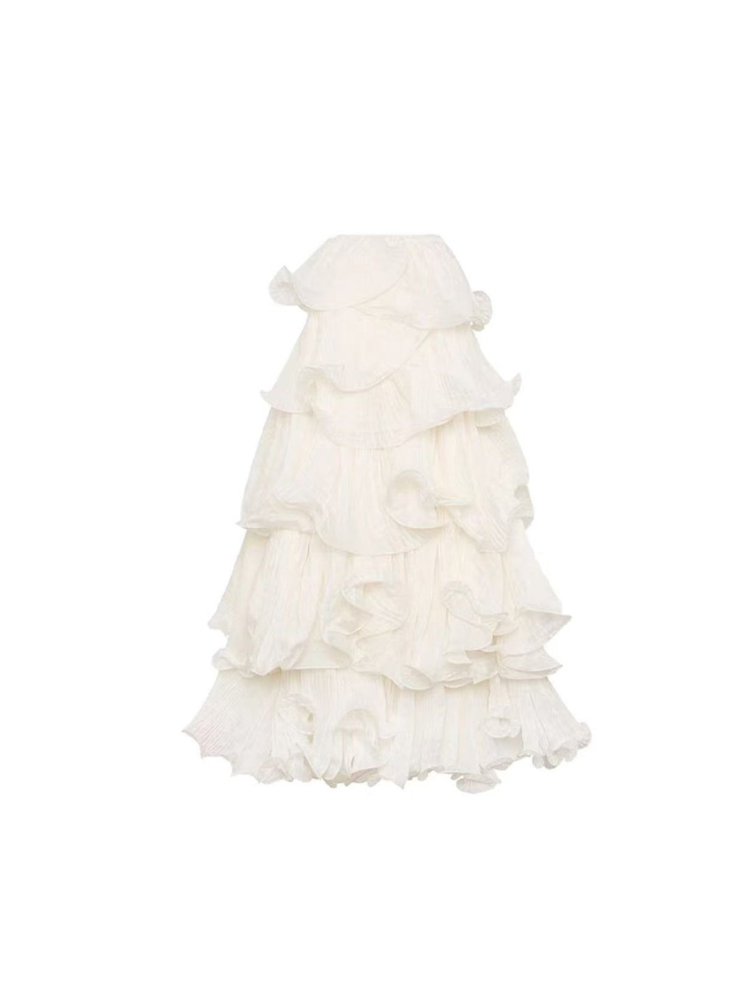 Romantic Dreamy White Soulmate Skirt – Lover’s High Waist Ruffled Elegance for Friends & Free Spirits - Skirt
