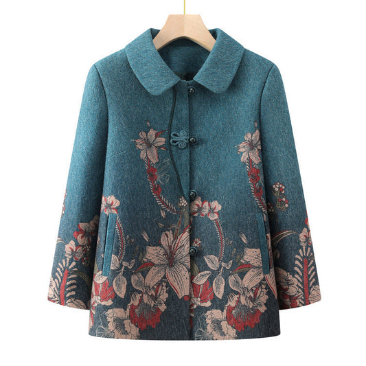 Romantic Floral Autumn Coat – Dreamy Chinese Style | same ANTHEM