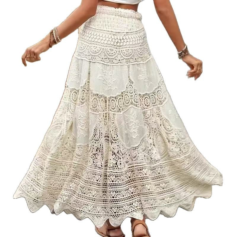 Romantic Knitted Skirt – French Retro Dream for Lovers | Same ANTHEM - Apricot / Free Size