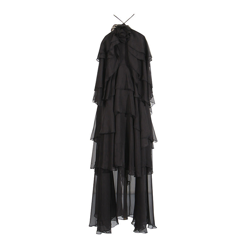 Romantic Lotus Leaf Tulle Long Dress | Dreamy Night Dress | same ANTHEM