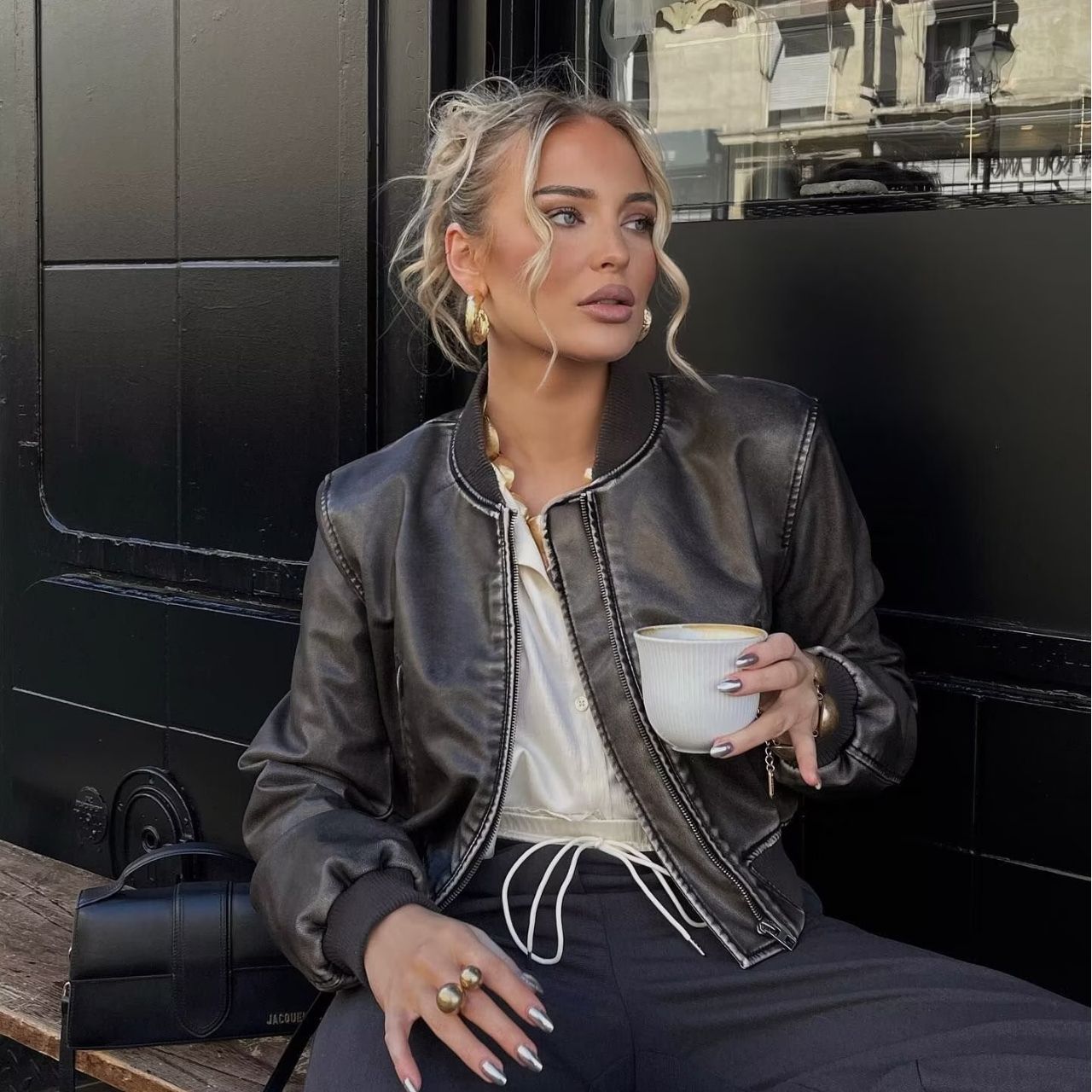 Romantic Pilot Leather Jacket | same ANTHEM