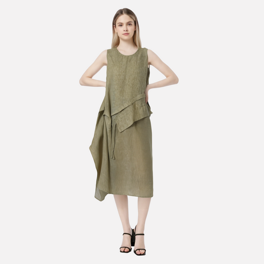 Romantic Sleeveless Drawstring Dress – Dreamy Streetwear Look | same ANTHEM