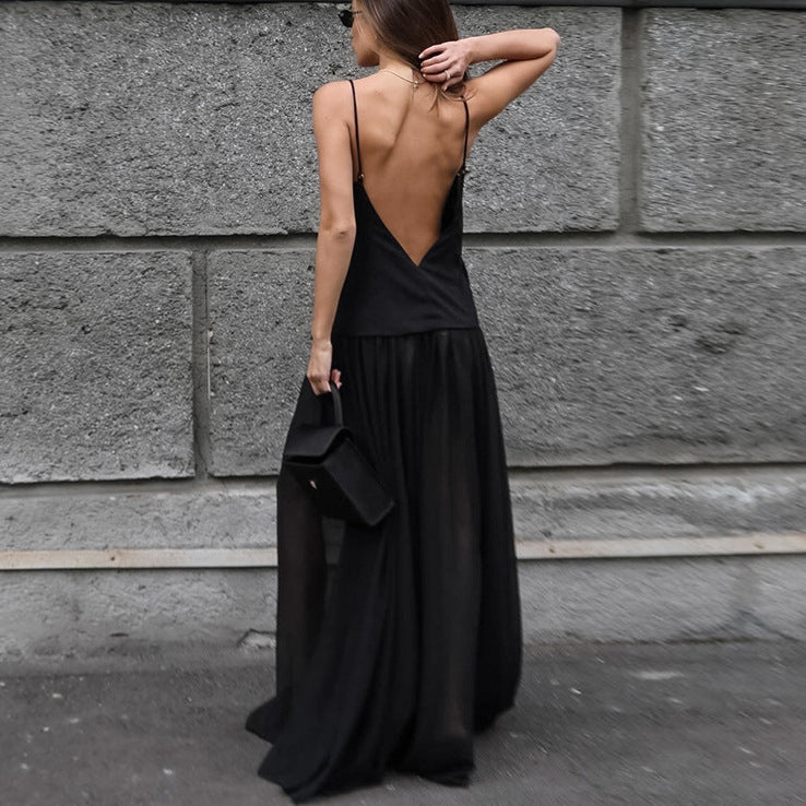 Romantic V-Neck Camisole Long Dress | Dreamy Night Dress | same ANTHEM