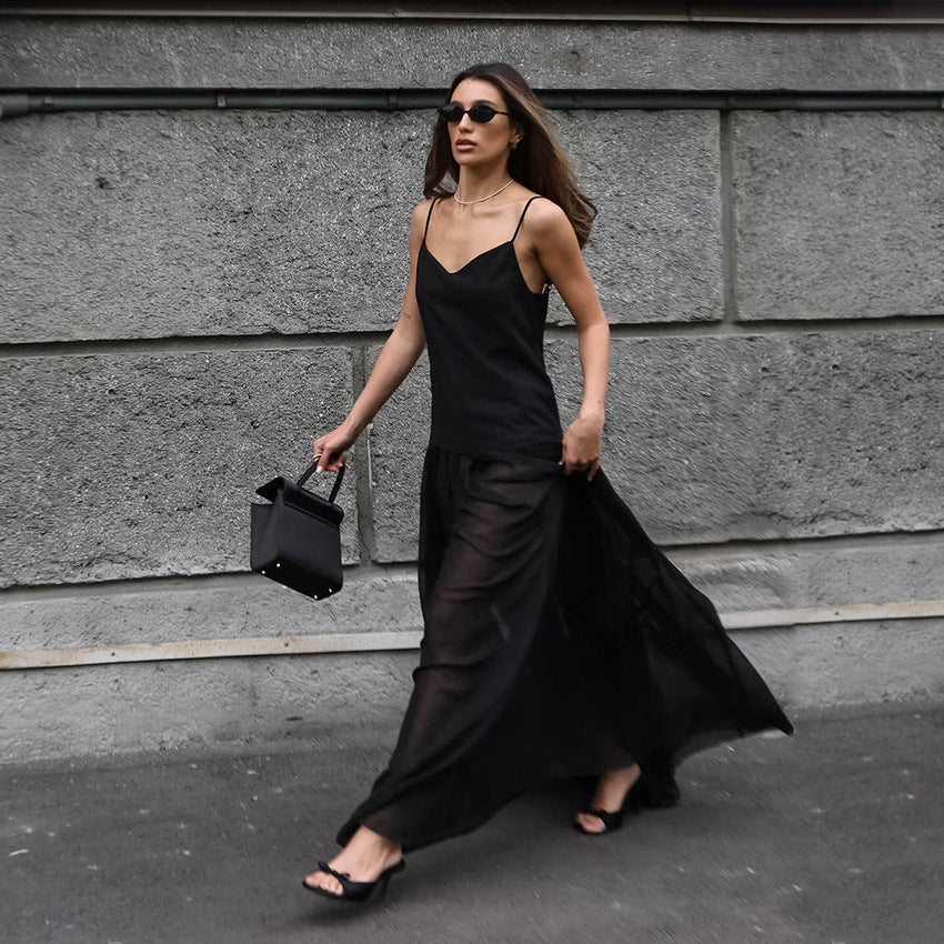 Romantic V-Neck Camisole Long Dress | Dreamy Night Dress | same ANTHEM