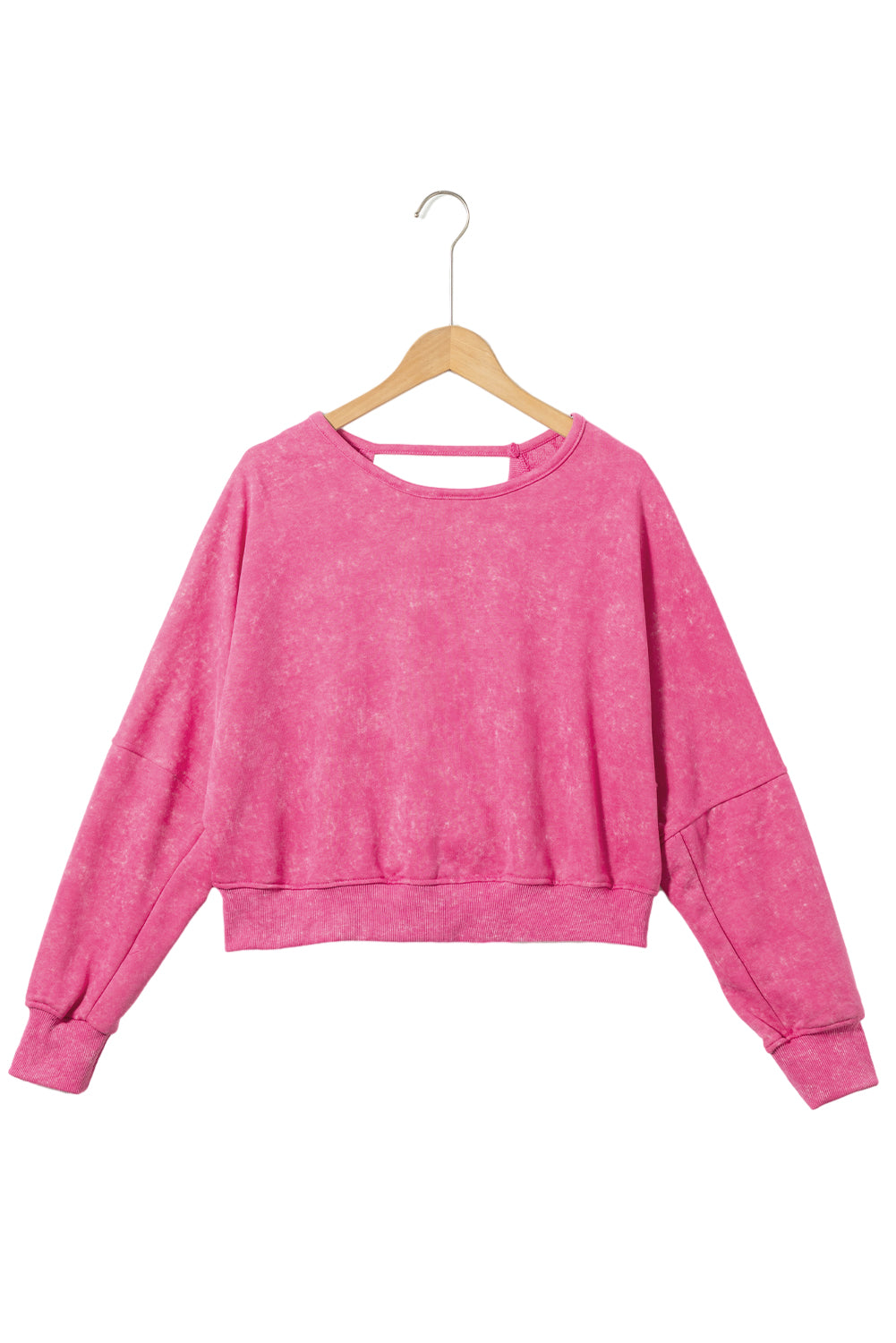 Rose Acid Wash Open Back Sweatshirt – same ANTHEM | Soulmate Style Streetwear