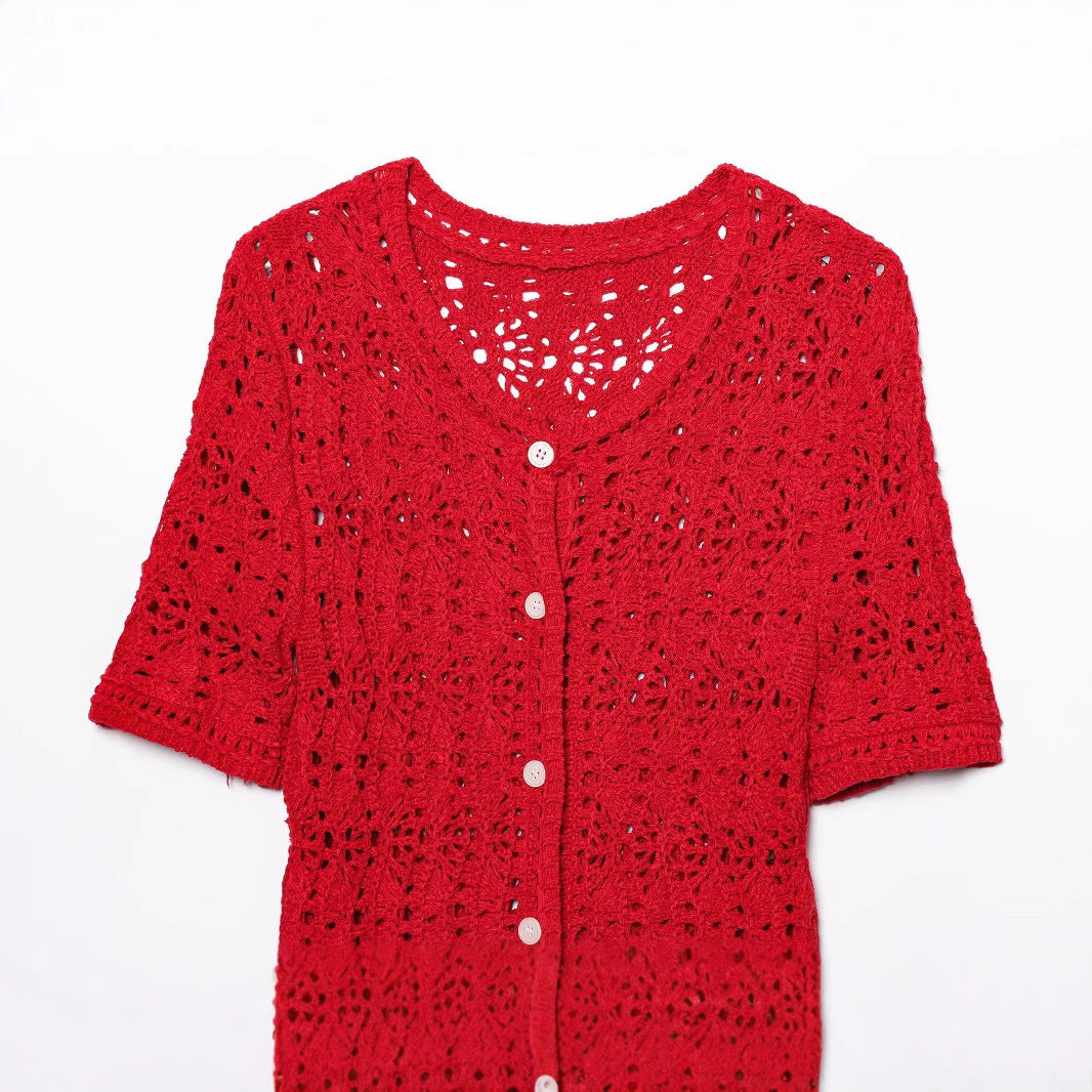 Round Neck Hollow Knitted Cardigan – Dreamy Soulmate Streetwear | same ANTHEM