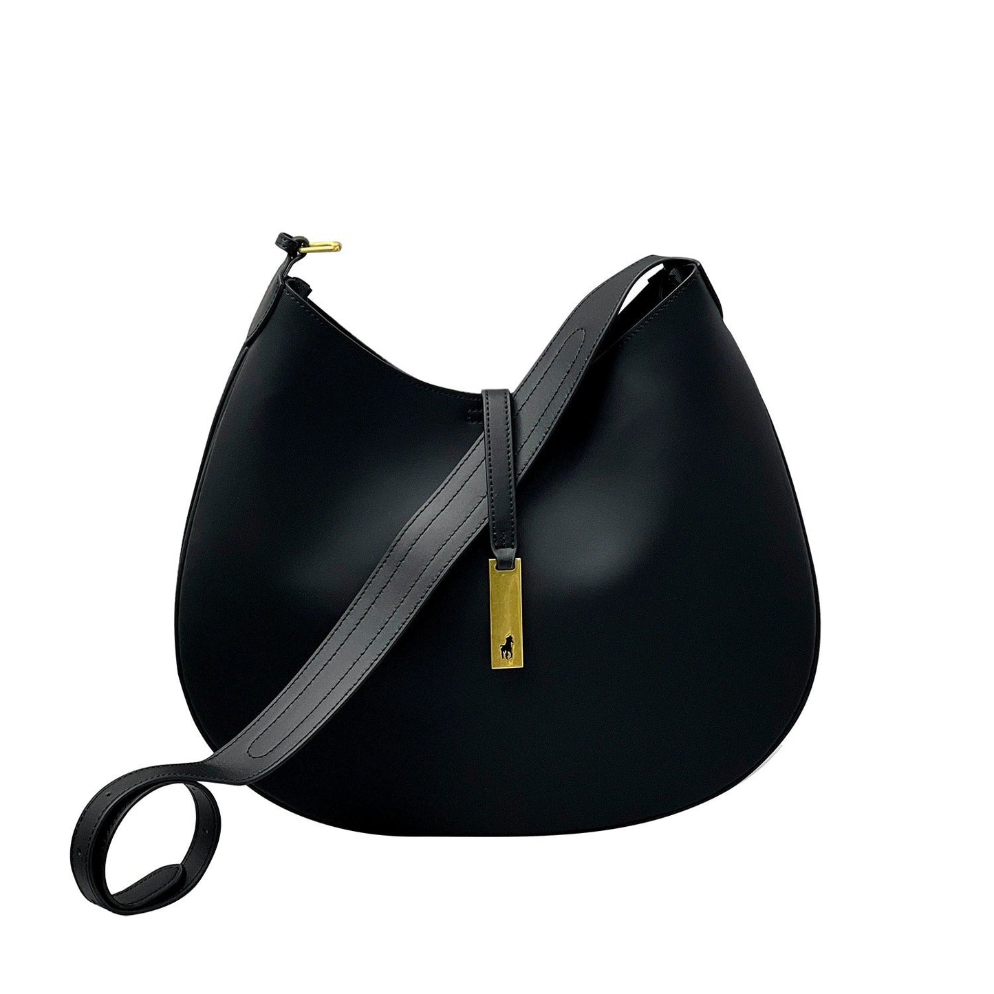 Ruched Hobo Luxury PU Leather Crossbody Bag same ANTHEM. - 38*36*10 / black