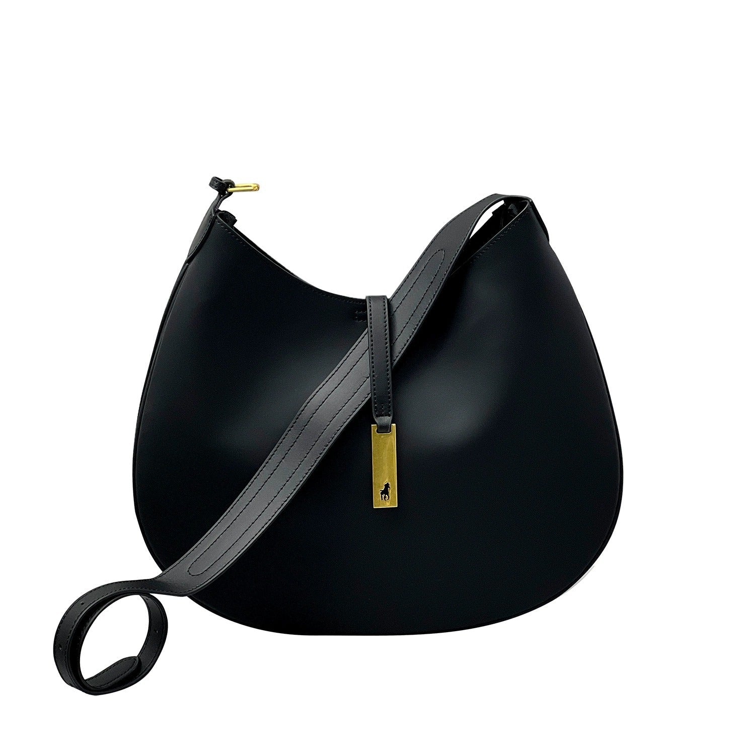 Ruched Hobo Luxury PU Leather Crossbody Bag same ANTHEM. - 38*36*10 / black