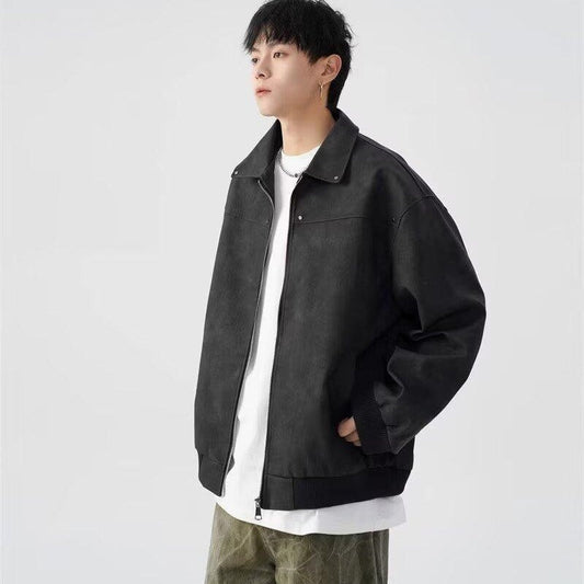 Ruoshuai Korean Fashion Loose Jacket | same ANTHEM. Men’s Coats - Black / 2XL
