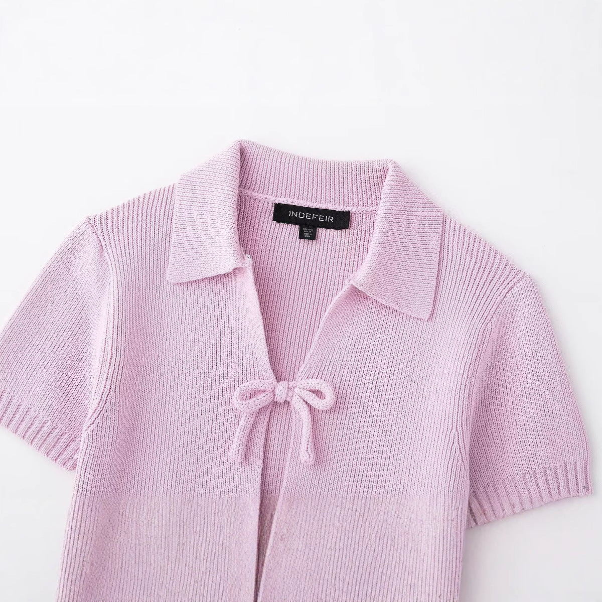 same ANTHEM. Bow Knit Top – Sweet Collar Streetwear for Soulmates & Besties