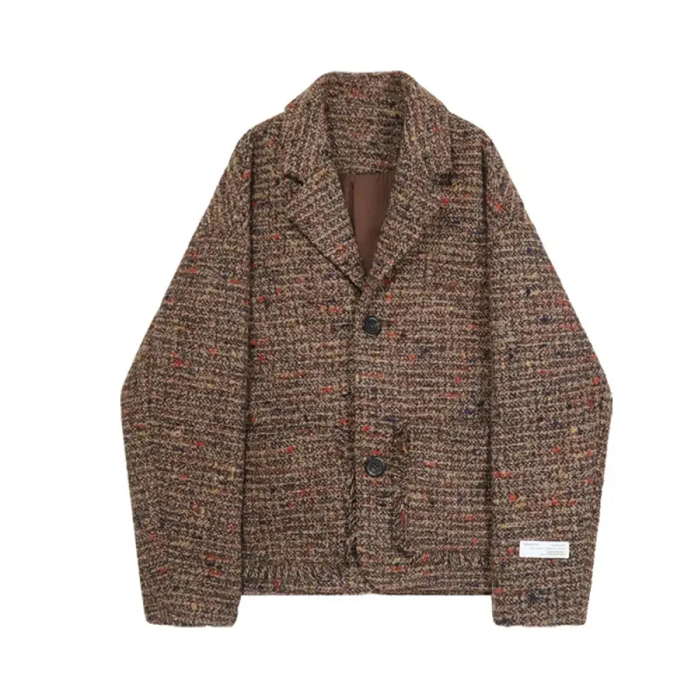 same ANTHEM. Brown Blazer Streetwear – Vintage Loose Fit Jacket for Soulmates & Besties