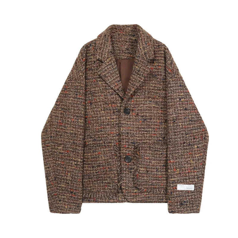 same ANTHEM. Brown Blazer Streetwear – Vintage Loose Fit Jacket for Soulmates & Besties