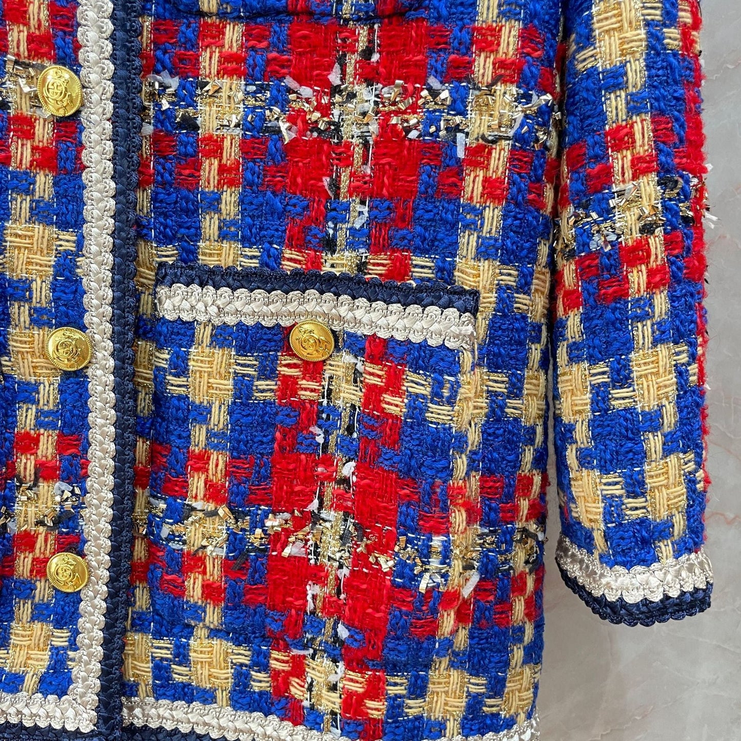 same ANTHEM. Colorful Plaid Tweed Coat – Korean Autumn Streetwear for Soulmates
