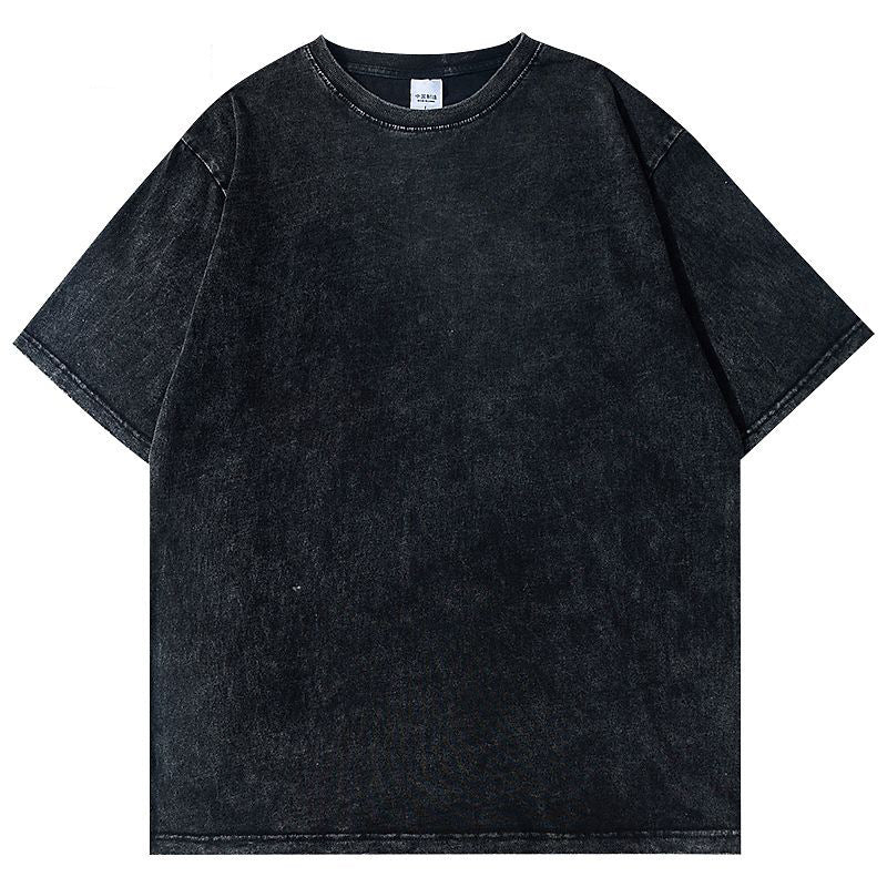 same ANTHEM. Distressed Washed Kikitee Tee – Loose High Street Soulmate Streetwear - Pure Black / M