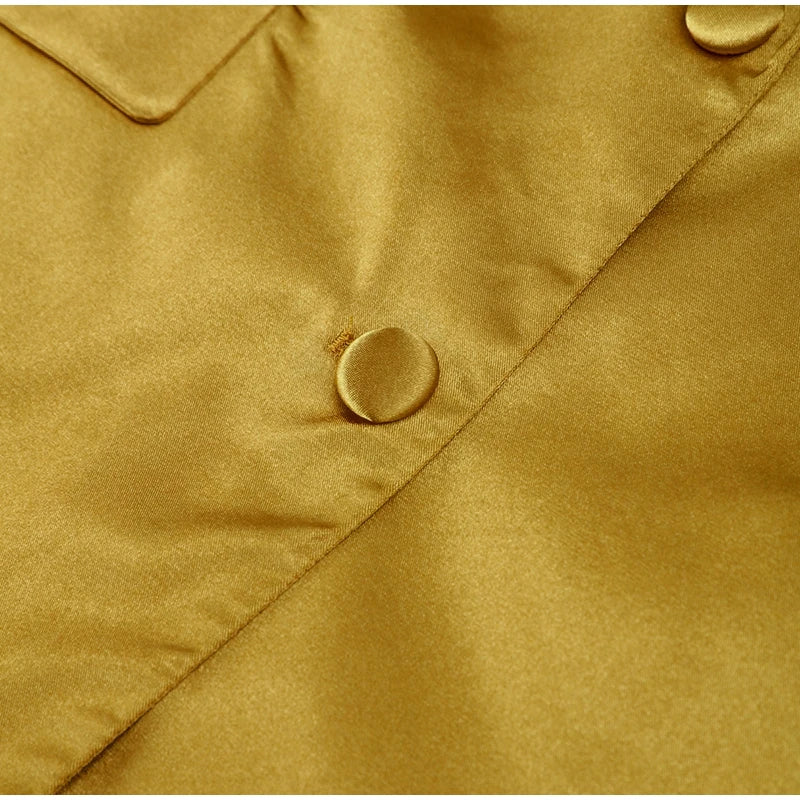 same ANTHEM. Gold Blazer Jacket – Elegant Streetwear for Lovers & Besties