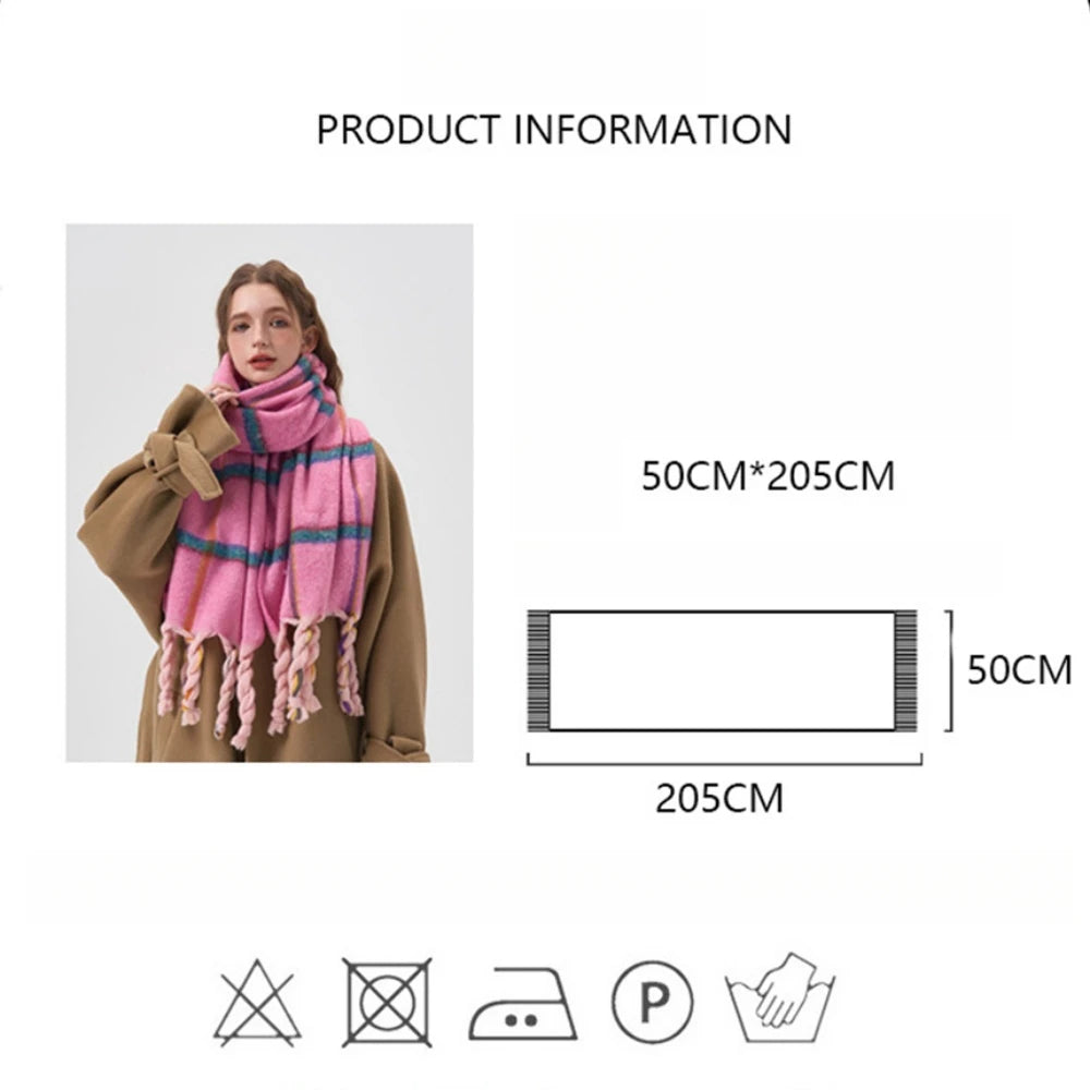 same ANTHEM. Handmade Pink Plaid Scarf – Soulmate Streetwear Warmth & Style