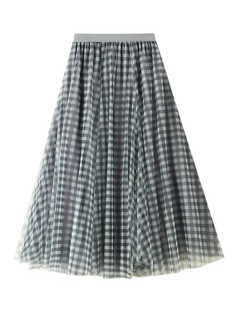 same ANTHEM. Patchwork Plaid Tulle Skirt – Vintage Soulmate Streetwear - Blue / One Size