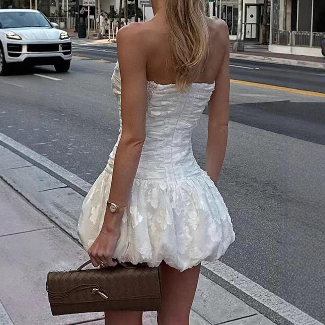 same ANTHEM. Strapless Bubble Skirt – Textured Soulmate Streetwear for Lovers & Besties