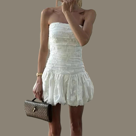 same ANTHEM. Strapless Bubble Skirt – Textured Soulmate Streetwear for Lovers & Besties