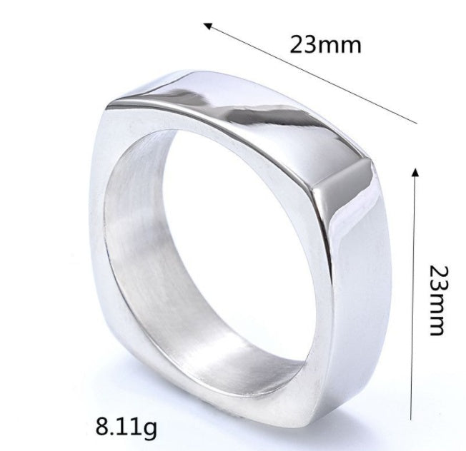 same ANTHEM. Titanium Steel Wild Couple Ring – Soulmate Statement Jewelry - Bag