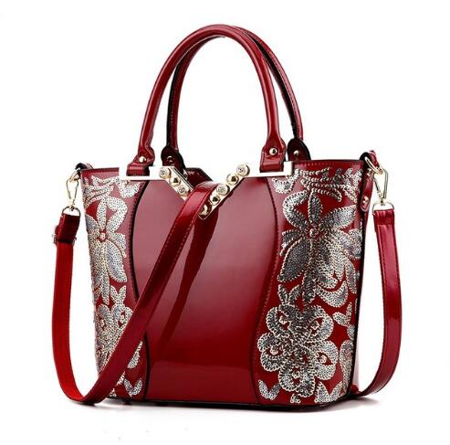 Sequin Diamond Shoulder Bag | same ANTHEM. - Red / 33*13*24.5cm