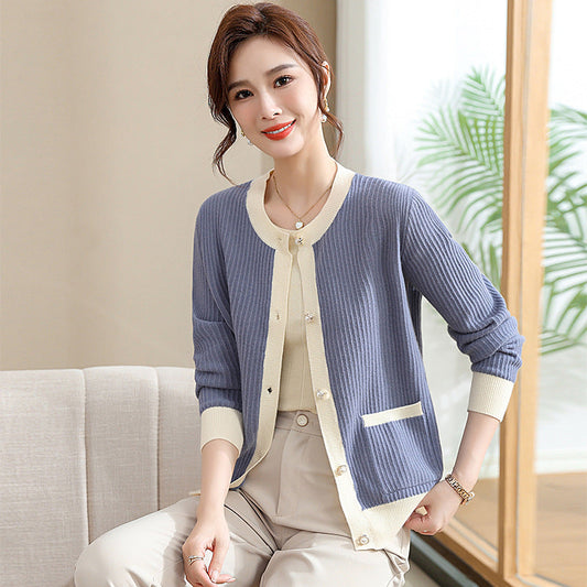 Short Knitted Outdoor Cardigan – Chic & Versatile Layer | same ANTHEM - Blue / 2XL