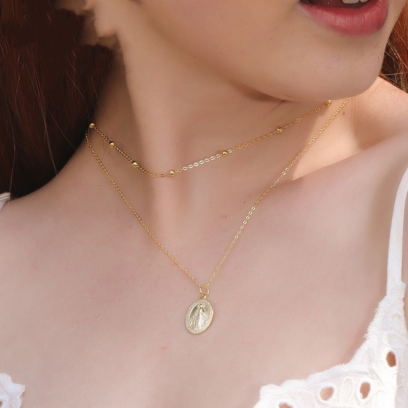 Silver 925 Vintage Cameo Necklace | Chic Boho Oval Pendant for Soulmates & Lovers | same ANTHEM