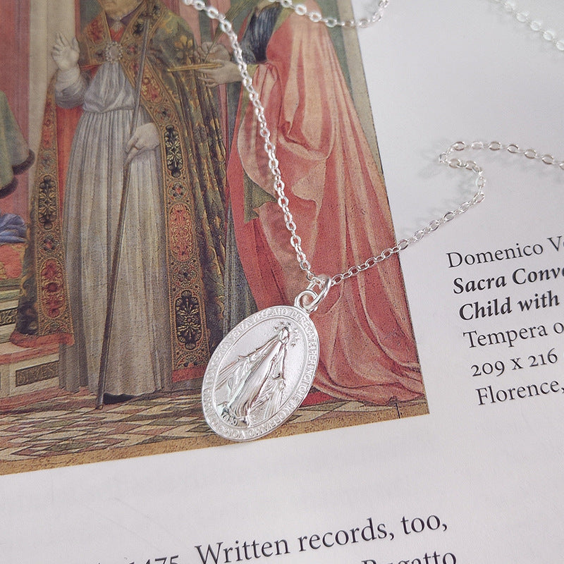 Silver 925 Vintage Cameo Necklace | Chic Boho Oval Pendant for Soulmates & Lovers | same ANTHEM - Silver Necklace / 925