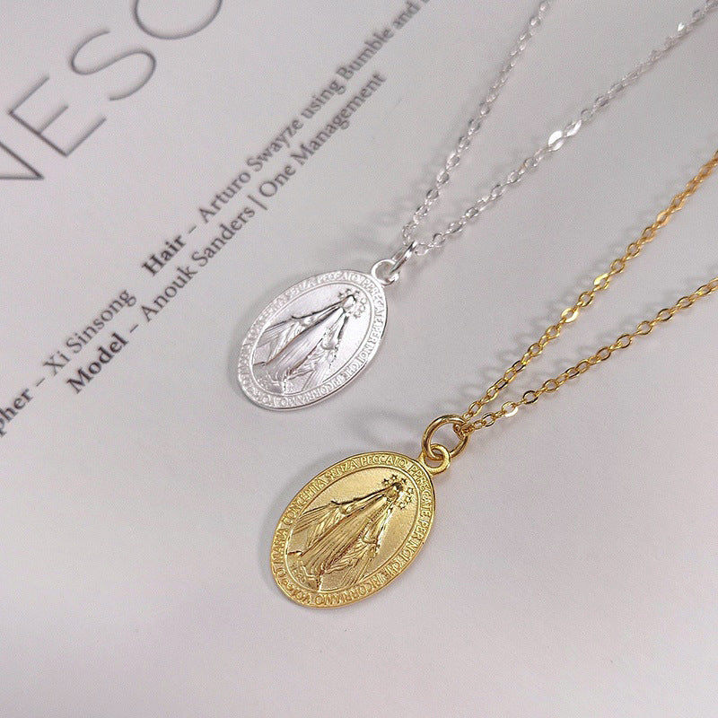 Silver 925 Vintage Cameo Necklace | Chic Boho Oval Pendant for Soulmates & Lovers | same ANTHEM