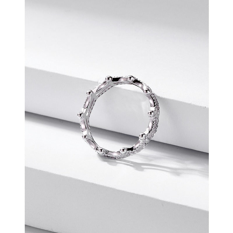 Silver Crown Ring with Inlay Diamond – Fashion For Lovers | same ANTHEM