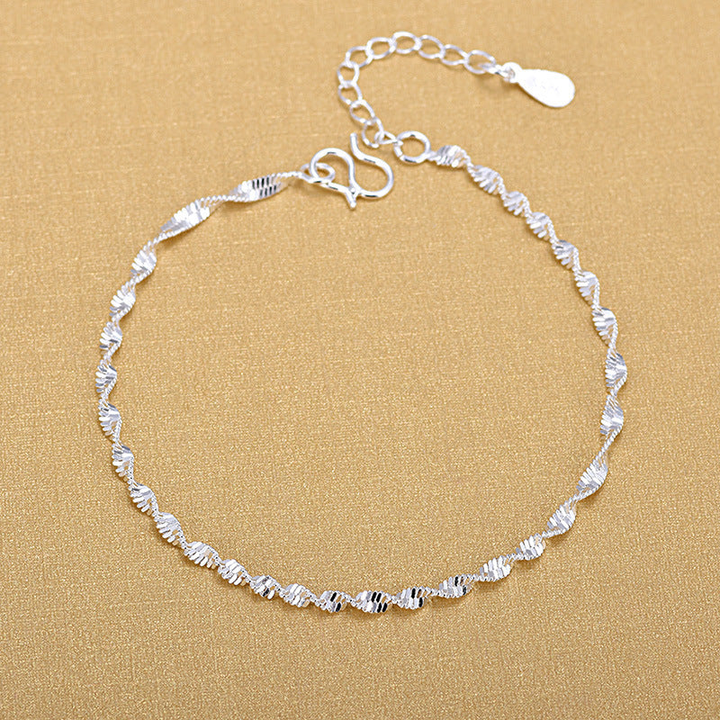 Silver Wave Bracelet Anklet – Poetic Soulmate Jewellery | same ANTHEM.
