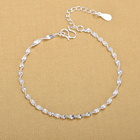 Silver Wave Bracelet Anklet – Poetic Soulmate Jewellery | same ANTHEM.