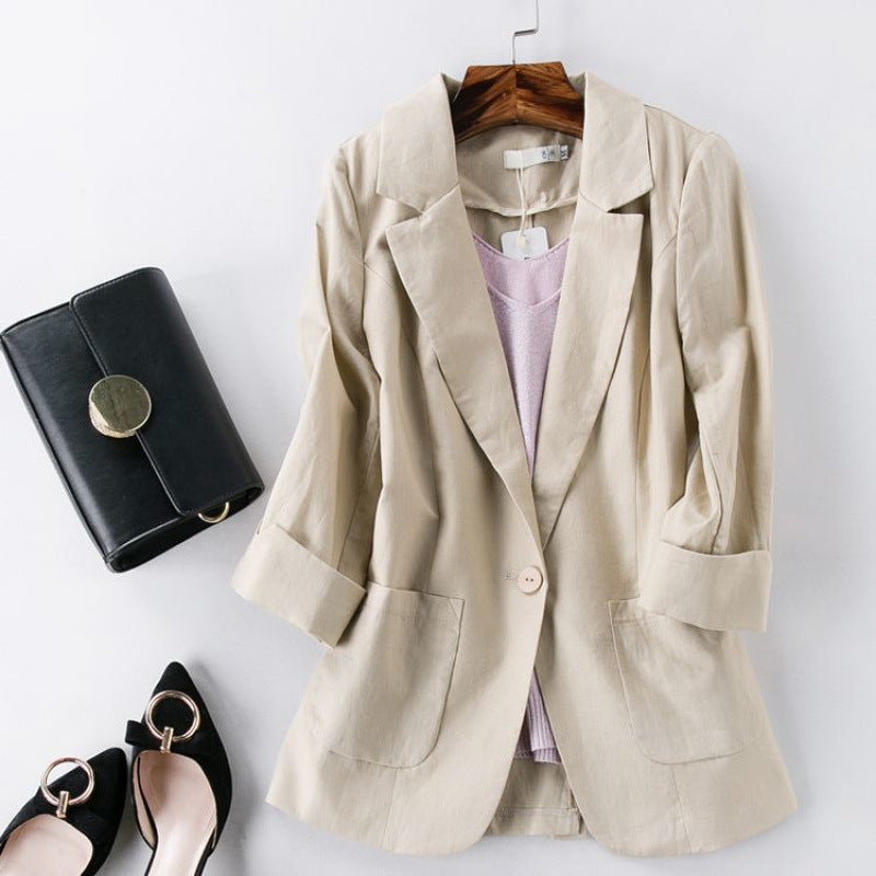 Slim Fit Cropped Sleeve Sub-Suit | same ANTHEM. Soulmate Streetwear - Khaki / 2XL