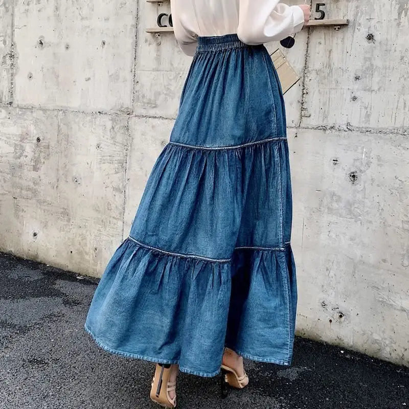 Smocked Denim Ball Gown Skirt – same ANTHEM | Soulmate Streetwear for Dreamers & Friends