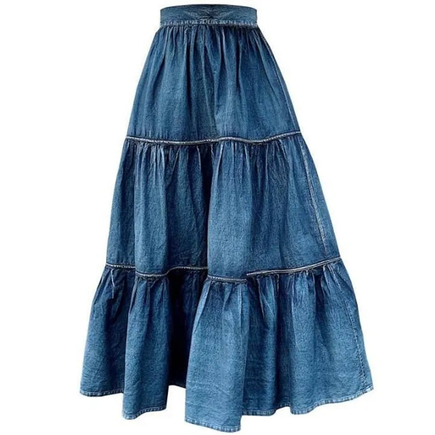 Smocked Denim Ball Gown Skirt – same ANTHEM | Soulmate Streetwear for Dreamers & Friends
