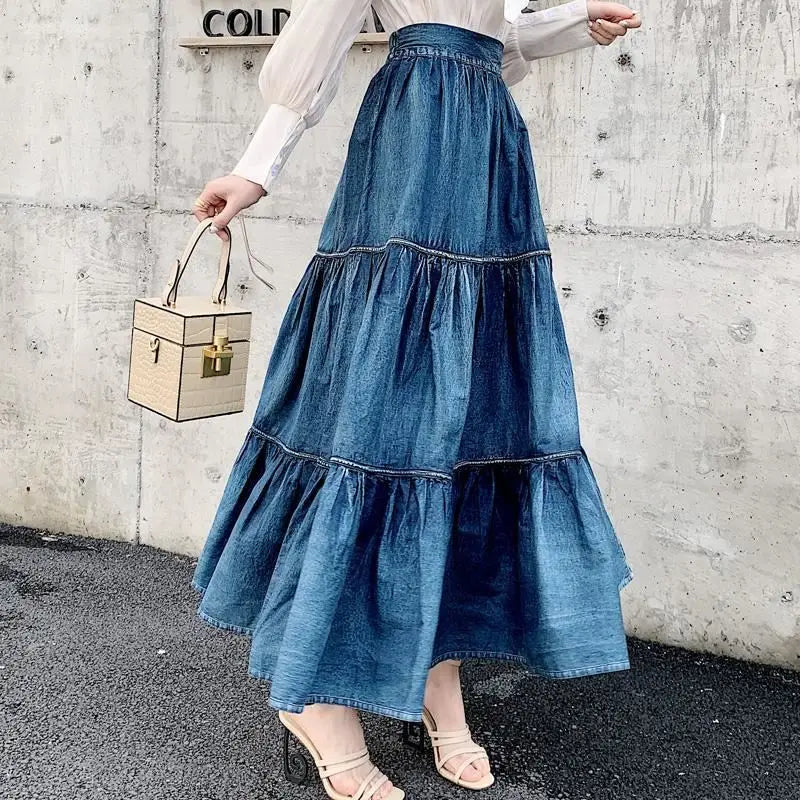 Smocked Denim Ball Gown Skirt – same ANTHEM | Soulmate Streetwear for Dreamers & Friends