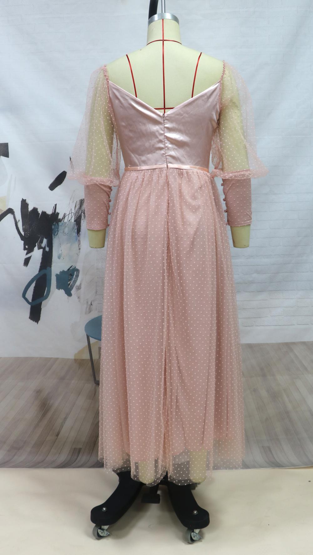 Solid Color Mid-Waist Long-Sleeved Open-Back Dress | Diva & Princess Style | Same Anthem