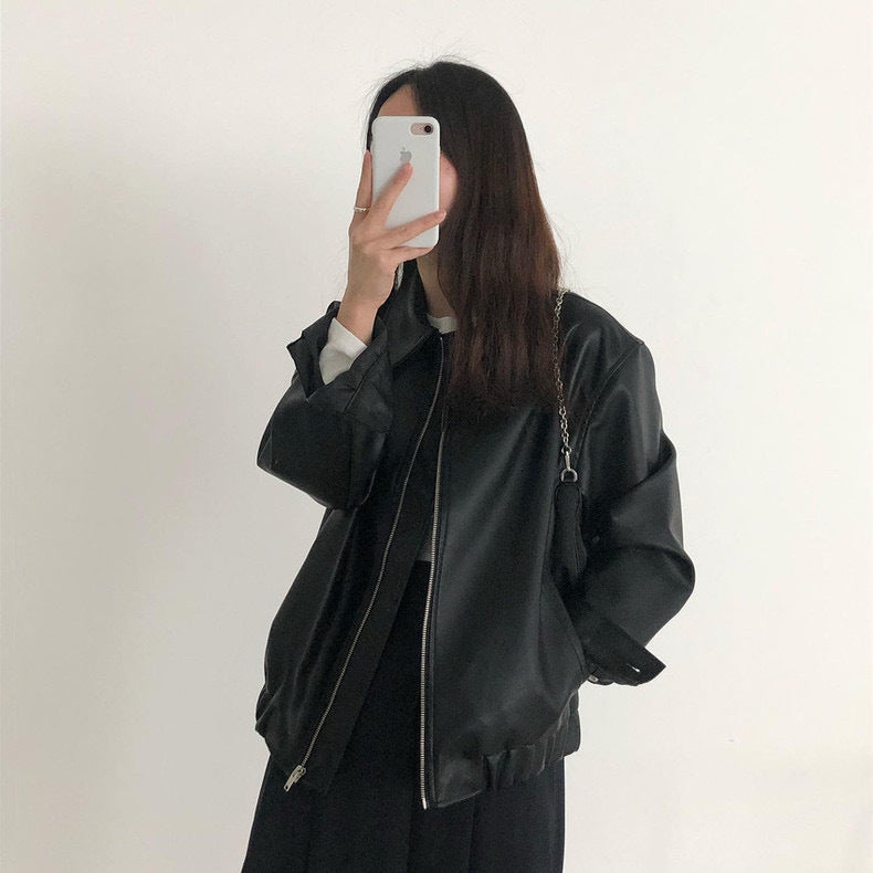 Soulmate Casual Long Sleeve Leather Coat – For Lovers & Friends - Black / 2XL